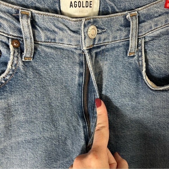AGOLDE x REVOLVE High Rise Wilder Straight Leg Jeans in Whiplash - Picture 9 of 14